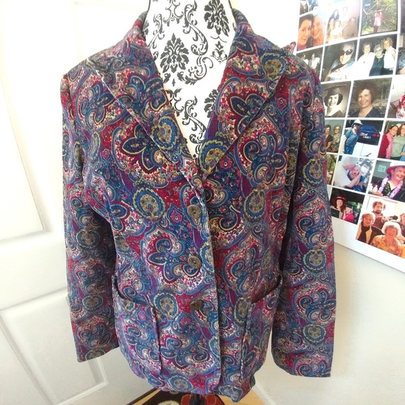 Koret Jackets & Blazers - Women Paisley Print Blazer City Blues Koret Medium